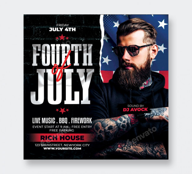 Preview of 4th of July Flyer Design