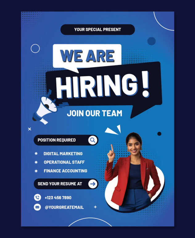 Preview of We Are Hiring Flyer Design