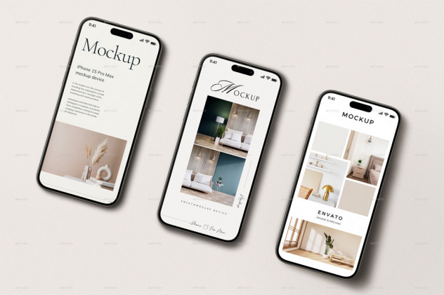 iPhone 15 Promax Mockup PSD