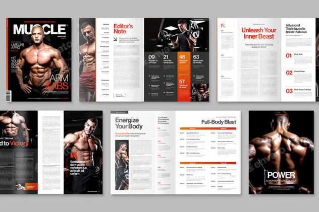 Sport Magazine Template InDesign INDD - product preview 1