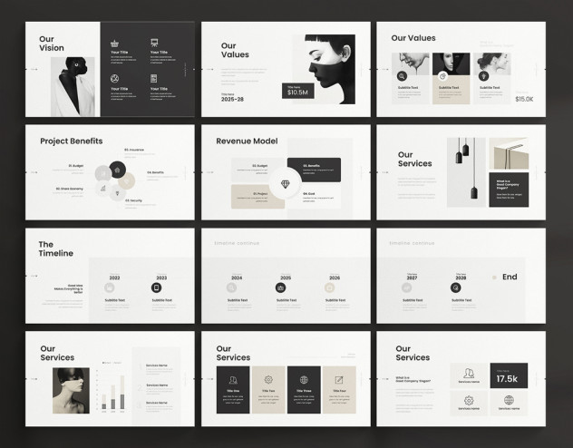 Minimal Creative PowerPoint Presentation Template - product preview 1