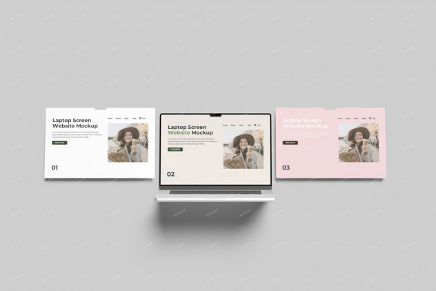 Laptop Screen Website Mockup preview #2