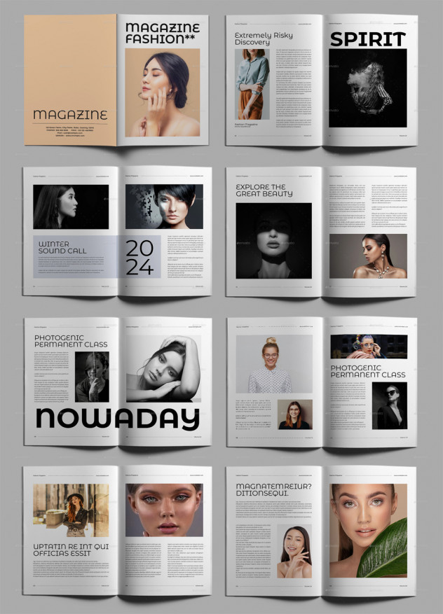 Elegant Fashion Magazine Template InDesign INDD