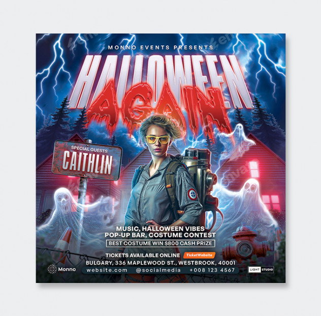 Creative Halloween Flyer Template PSD - product preview 1