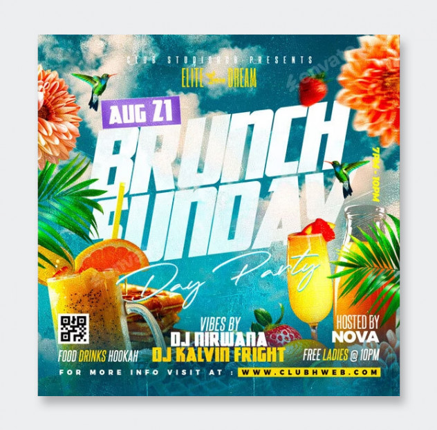 Sunday Brunch Flyer Template PSD