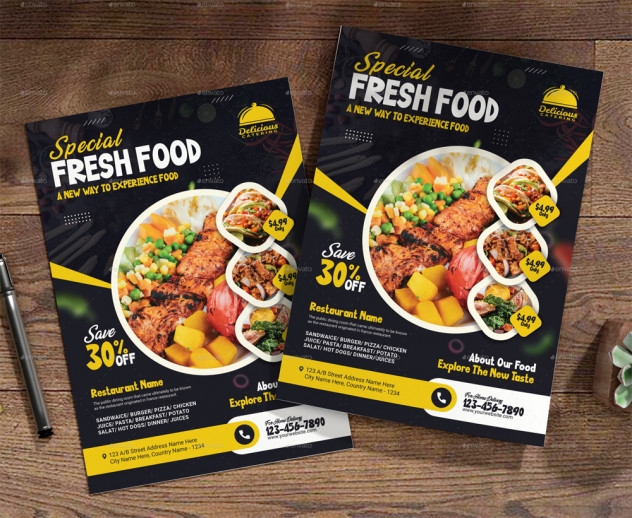 Food Flyer Template PSD - product preview 0