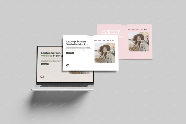 Laptop Screen Website Mockup preview #10