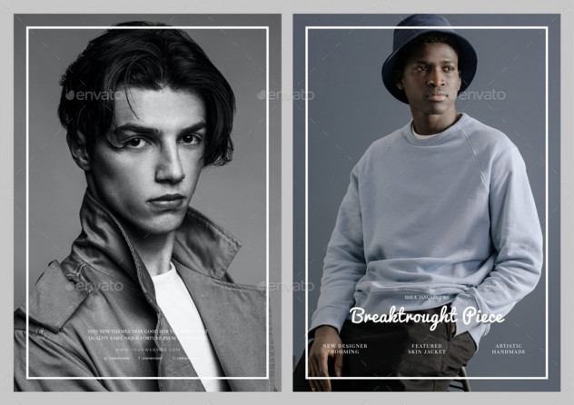 Stylish Fashion Look Magazine Template &ndash; InDesign (INDD & IDML) main preview