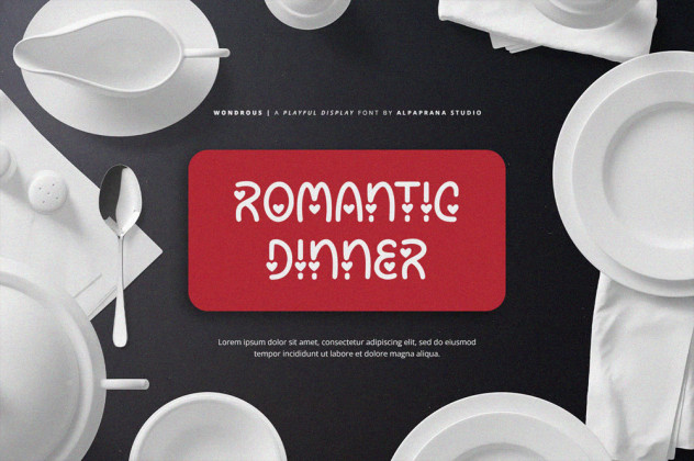 Wondrous &ndash; Display Font with a Romantic and Modern Feel preview #4