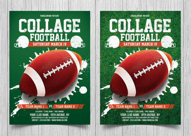 Preview of American Football Flyer Template