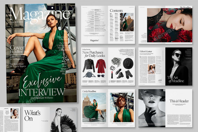 Fashion Magazine Template InDesign INDD