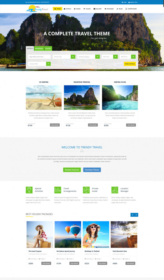 Tourism & Travel WordPress Theme
