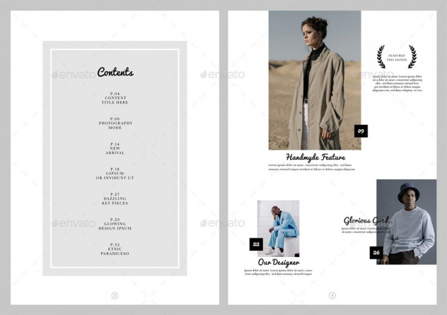 Stylish Fashion Look Magazine Template &ndash; InDesign (INDD & IDML) preview #2