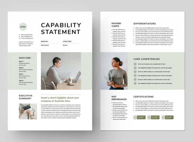 Preview of Capability Statement Template &ndash; MS Word & InDesign