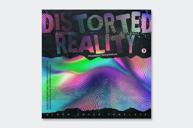 Distorted Reality – Album Cover Art Template