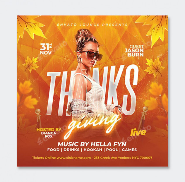 Thanksgiving Flyer Template PSD - product preview 0