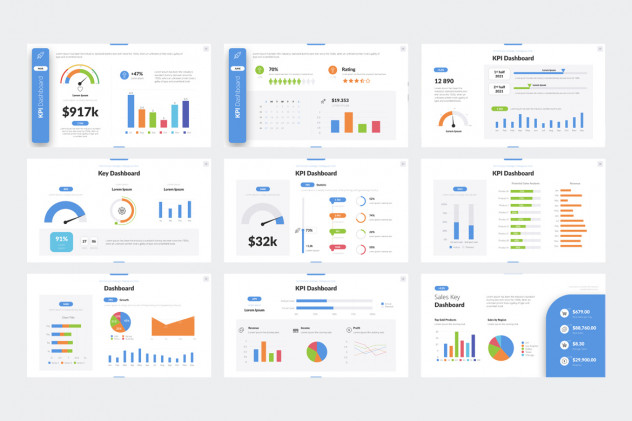 Key Dashboard Keynote Presentation Template - product preview 2