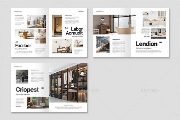 Interior Design Magazine Template InDesign INDD - product preview 3