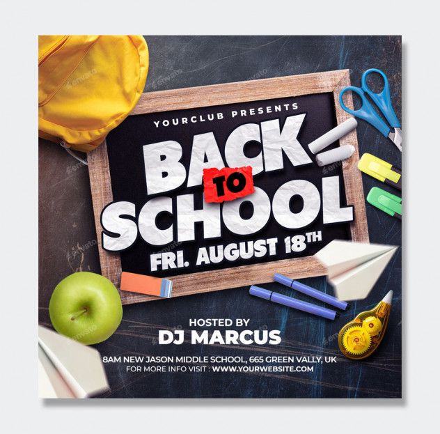 Back To School Flyer Template - PSD