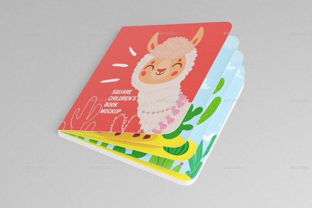 Square Children's Book Mock-Up preview #2