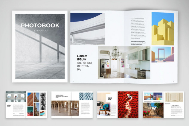 Preview of Clean Photo Album Template &ndash; InDesign INDD & IDML