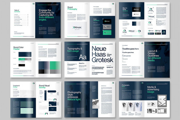 Brand Guideline Template InDesign preview #2