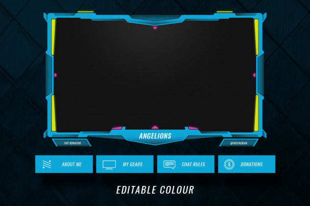 Twitch Facecam Overlay Template preview #2