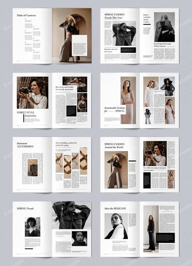 Simple Fashion Magazine Design Template InDesign INDD