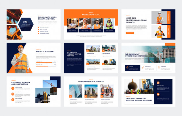 Construction PowerPoint Template - product preview 1