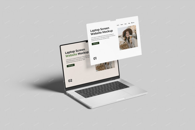 Laptop Screen Website Mockup preview #3