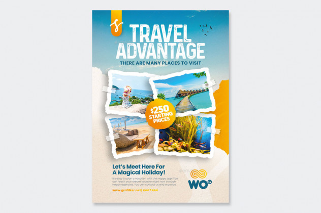 Modern Travel Flyer Template PSD, INDD - product preview 0