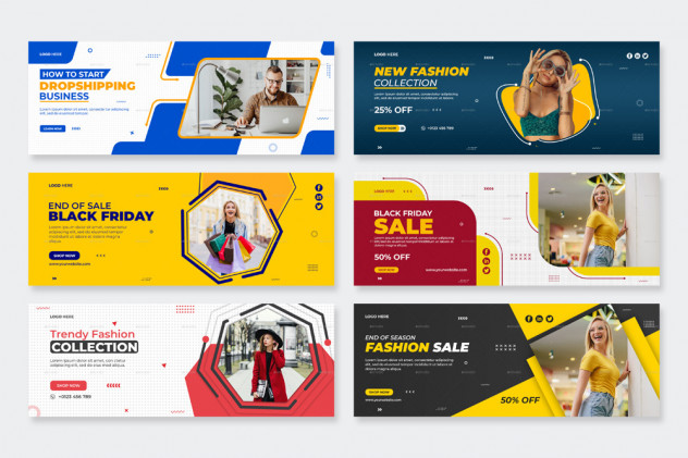 15 Facebook Cover Templates PSD - product preview 1