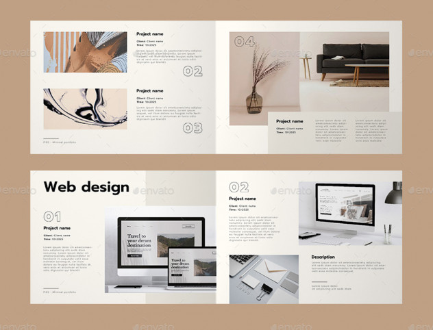 Landscape Personal Portfolio Brochure Template PSD, AI, EPS - product preview 2