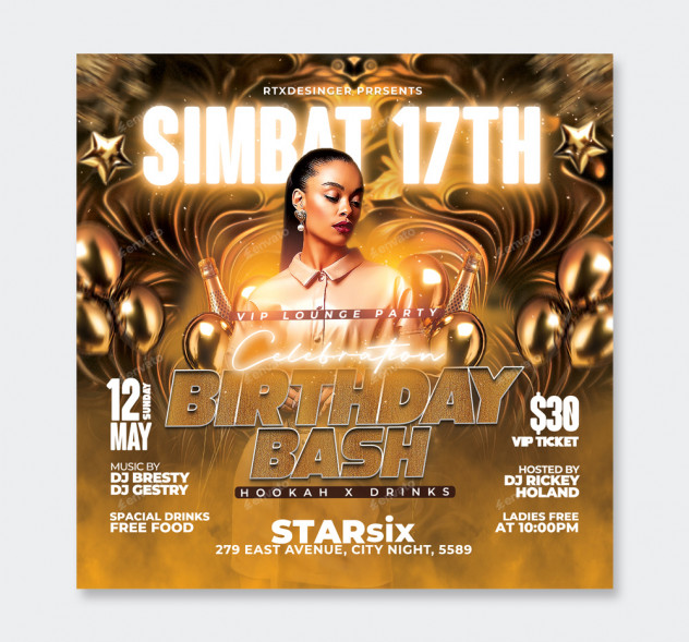 Birthday Flyer Template PSD - product preview 0