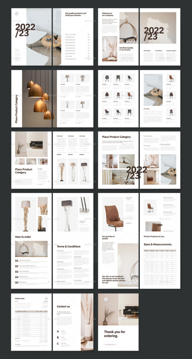 Product Catalog Template InDesign INDD, Affinity Designer