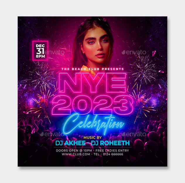 New Years Eve Flyer Template PSD