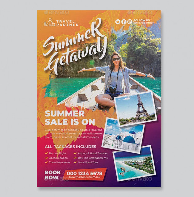 Travel & Vacation Flyer Template PSD - product preview 2