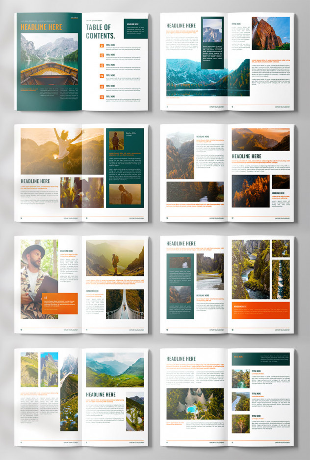 Travel Magazine Template InDesign INDD, IDML - product preview 0