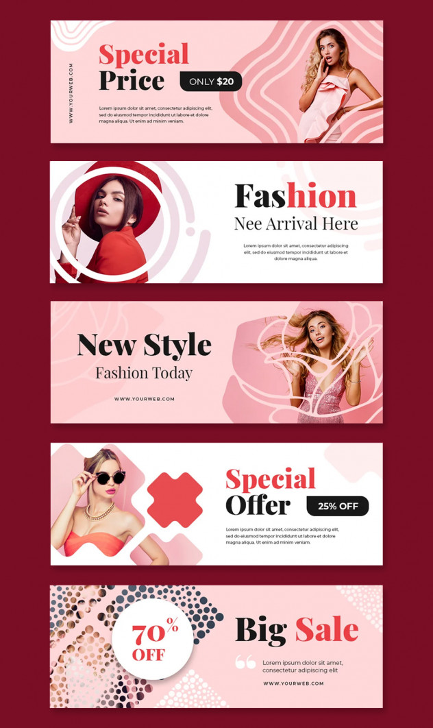 Preview of Fashion Facebook Cover Templates