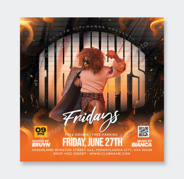 Preview of Vibrant Night Club Flyer Template &ndash; PSD