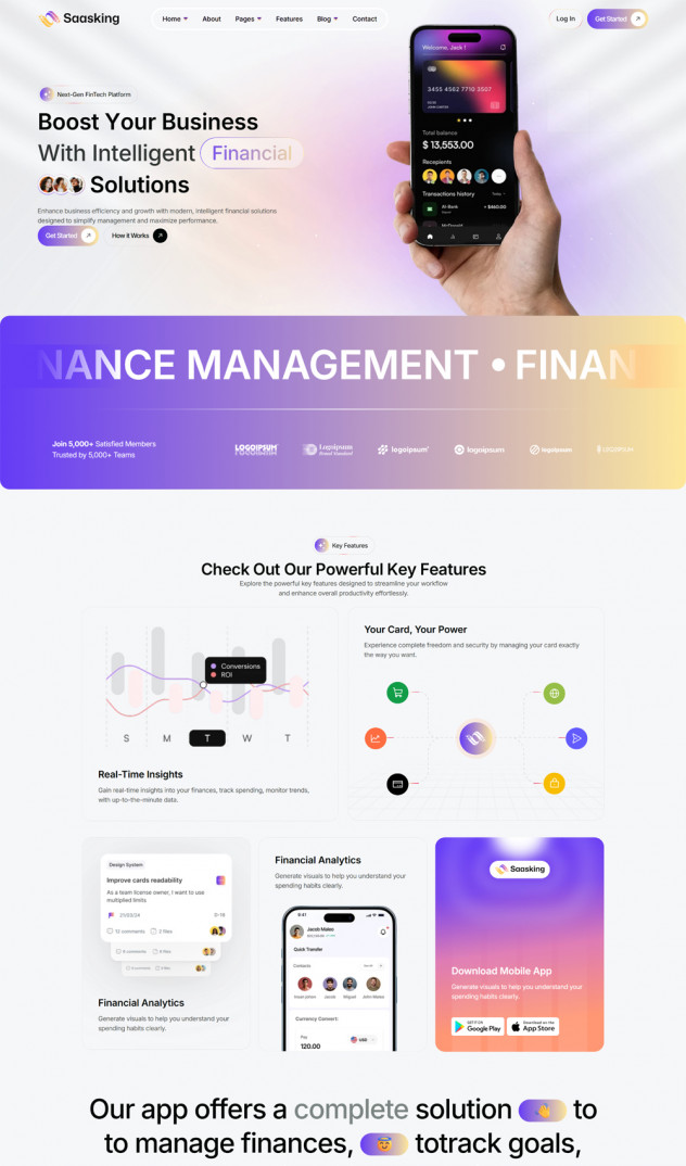 SaaS & Tech Startup WordPress Theme main preview