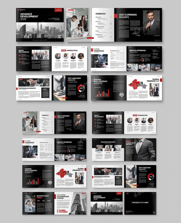 Business Brochure Template InDesign INDD - product preview 0