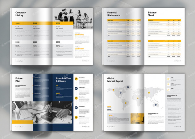 Modern Annual Report Template InDesign - product preview 1