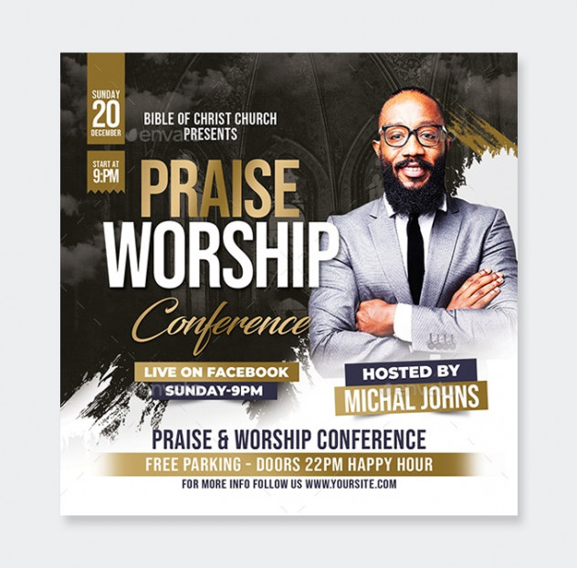 Modern Church Flyer Template PSD