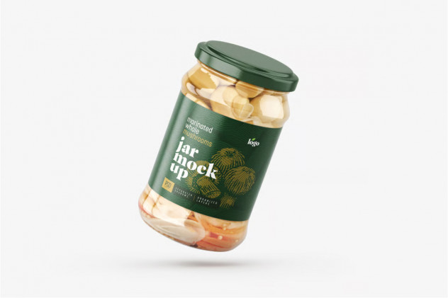 Preview of Whole Mushroom Jar Mockup