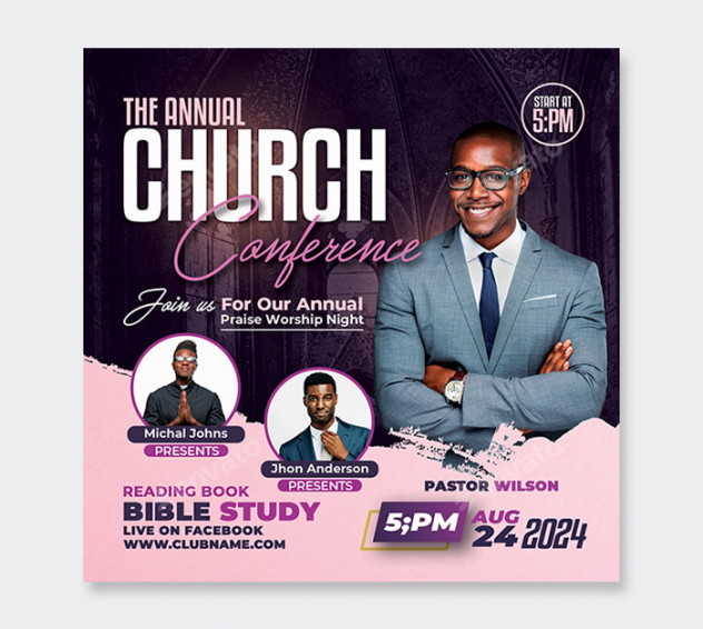 Church Conference Flyer Template PSD