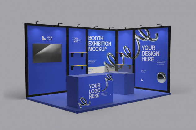 Flexible Exhibition Booth Mockup preview #2
