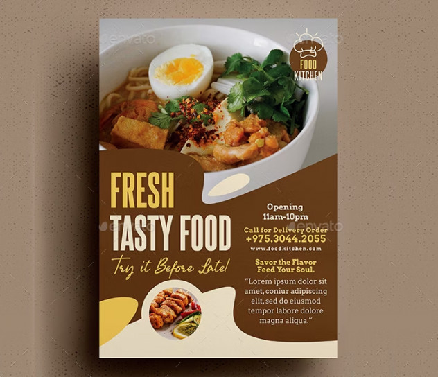 Fresh Tasty Food Flyer Template PSD - product preview 0