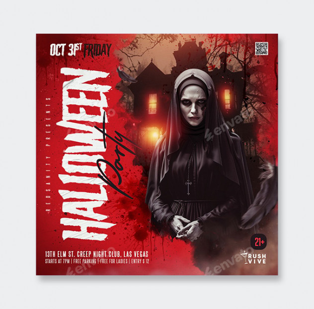 Halloween Flyer Template Bundle 3 in 1 - product preview 2