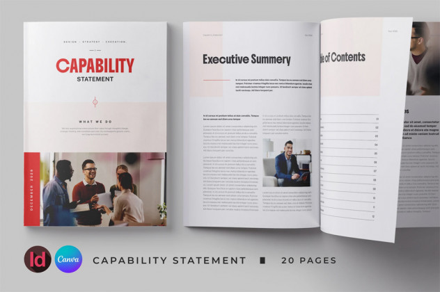 Preview of Modern Capability Statement Brochure Template